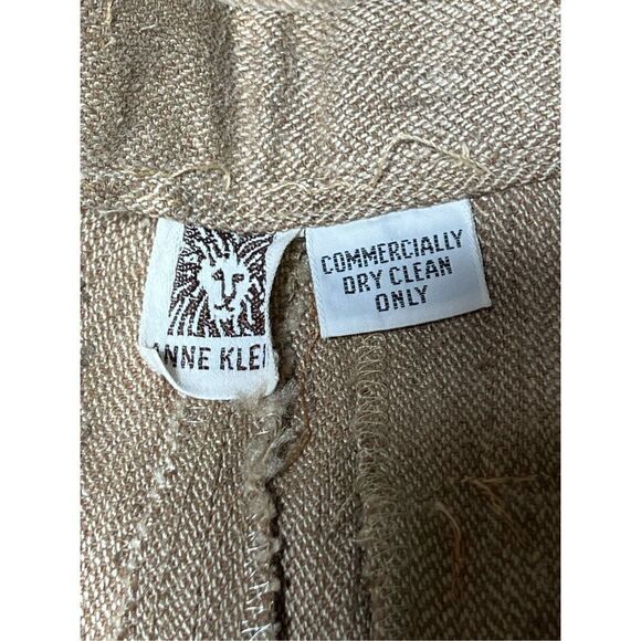 Anne Klein Vintage Double Breasted Blazer Jacket Raw Silk Skirt Set Size Small - Picture 5 of 7